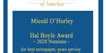 Miceál O’Hurley Nominated for Overseas Press Club of America Award for Diplomatic Corps Reporting