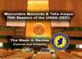 Memorable Moments and Take-Aways from the 76th Session of the UNGA (2021)