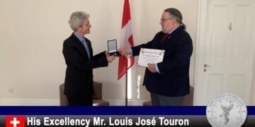 Veteran Swiss Diplomat, Ambassador Louis-José Touron Conferred with Diplomatic Service Medal with Honours